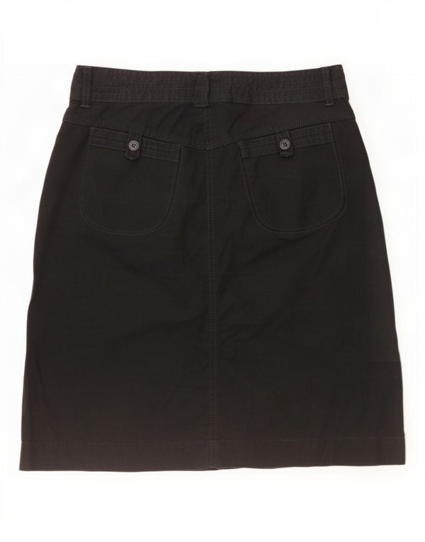 Marks & Spencer Jupe droite pour femme UK 14 Large W34 Coton noir