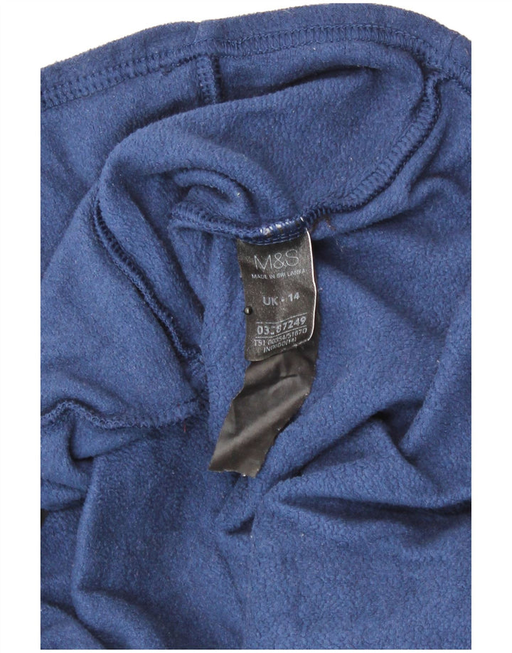 Marks & Spencer Veste polaire pour femme UK 14 Bleu marine moyen Polyester