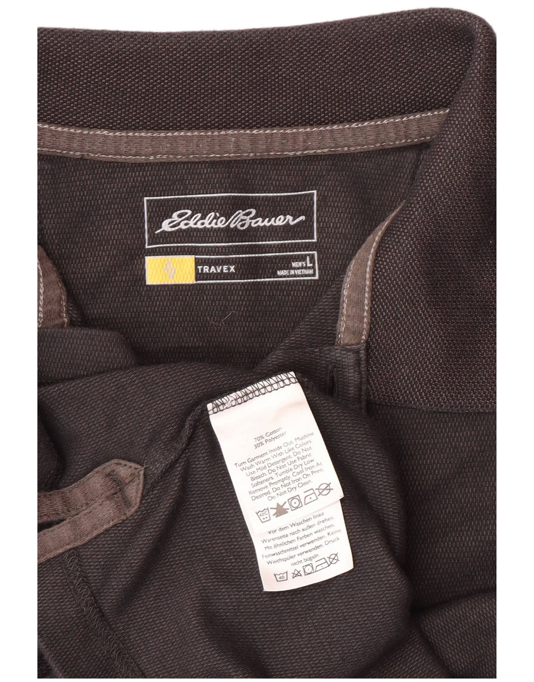 EDDIE BAUER Polo Homme Grand Gris Coton