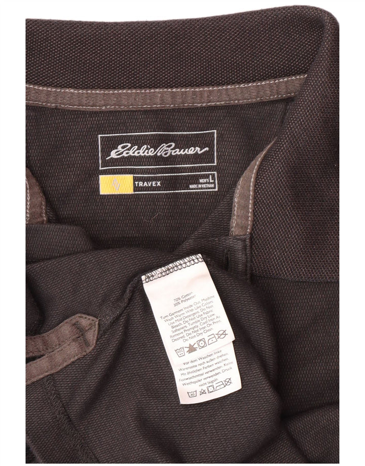 EDDIE BAUER Polo Homme Grand Gris Coton