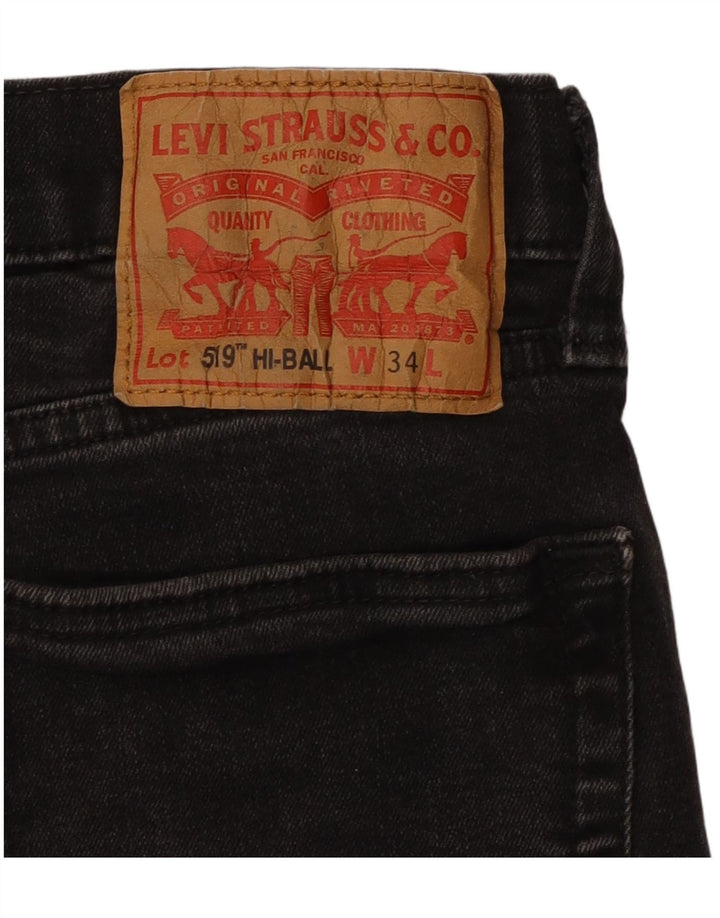 LEVI'S Jean Skinny 519 Hi-Ball Homme W34 L28 Coton Noir