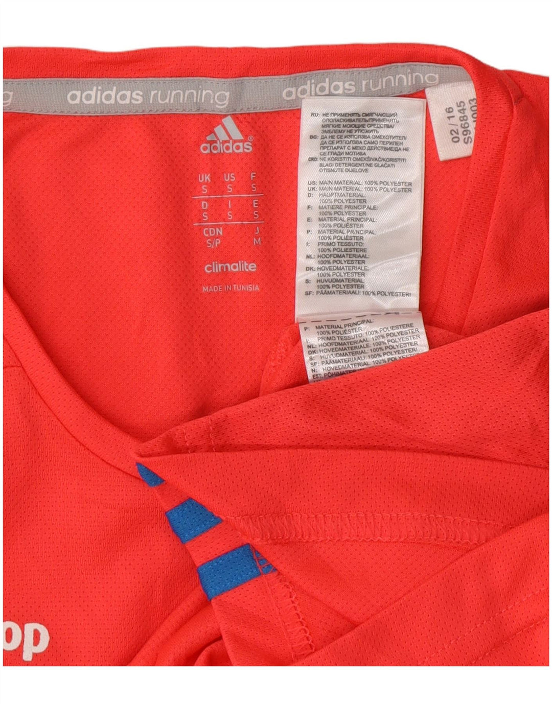 ADIDAS T-shirt Climalite Graphic pour homme, petit, rouge, polyester