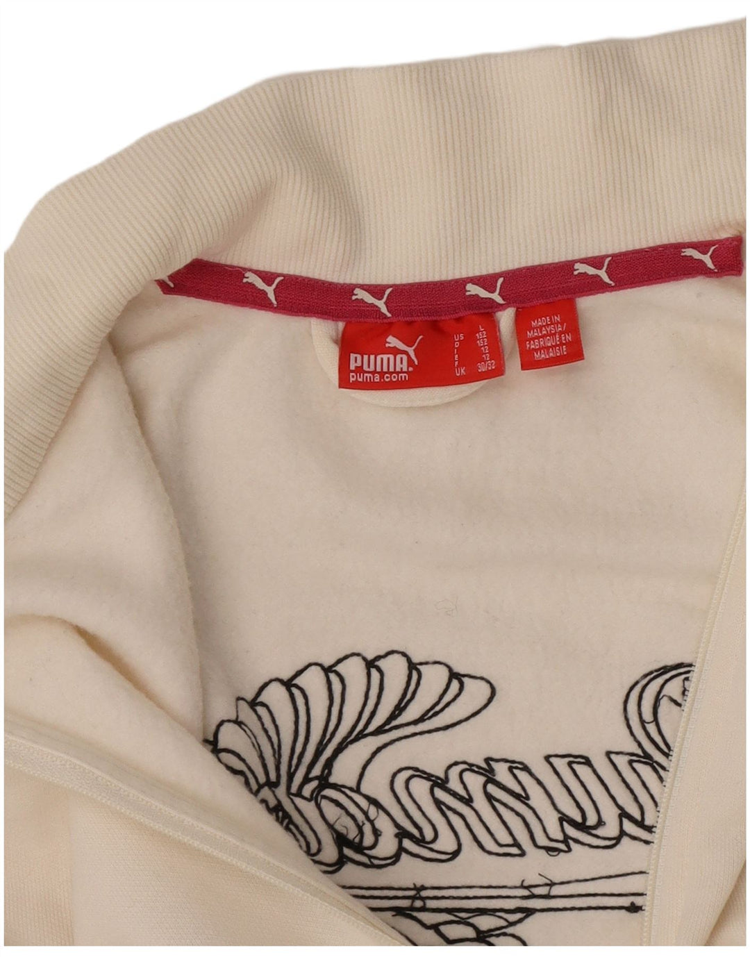 Puma Veste de Survêtement Graphique Fille 11-12 Ans Blanc