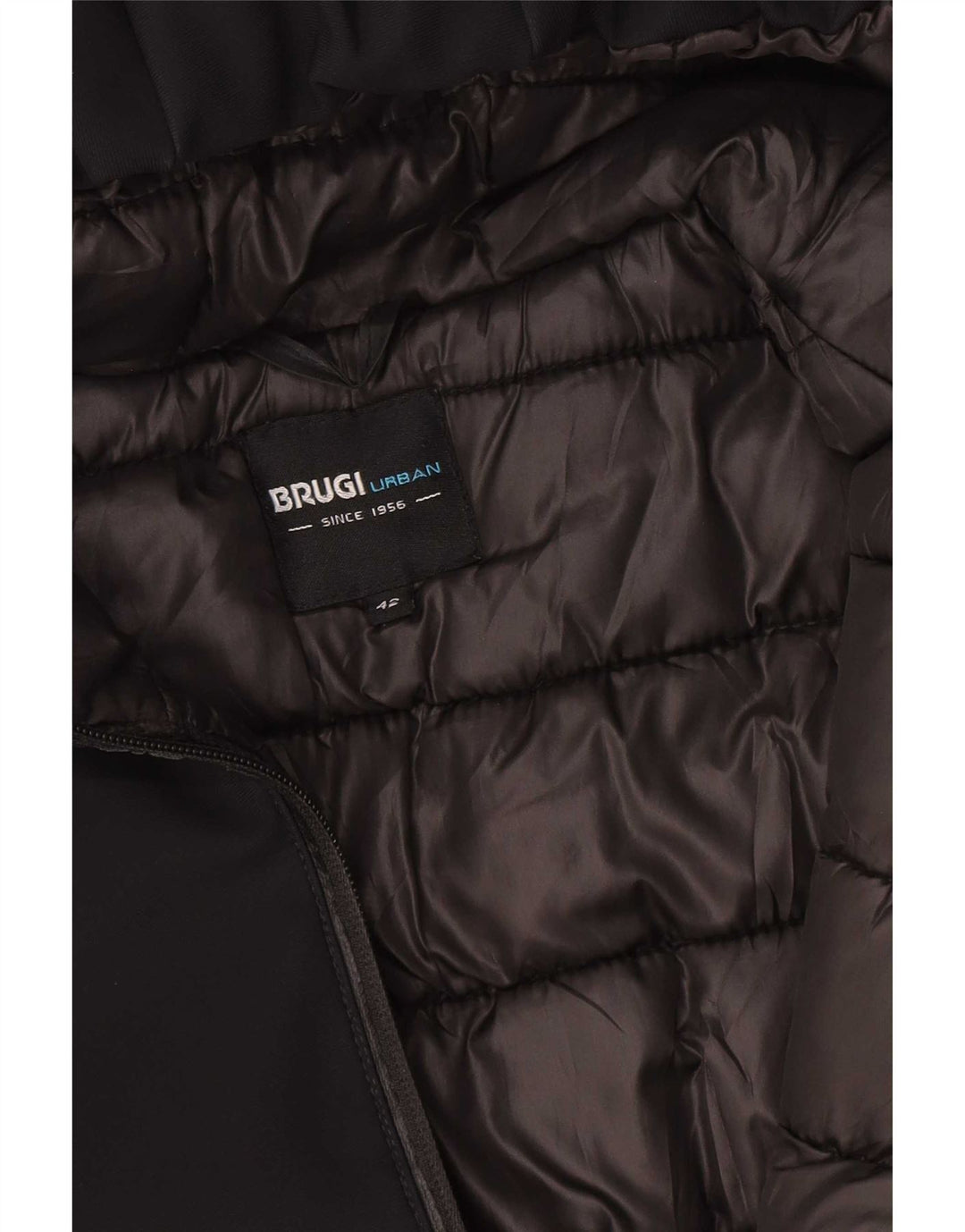 Brugi Manteau matelassé à capuche pour femme IT 42 Noir moyen