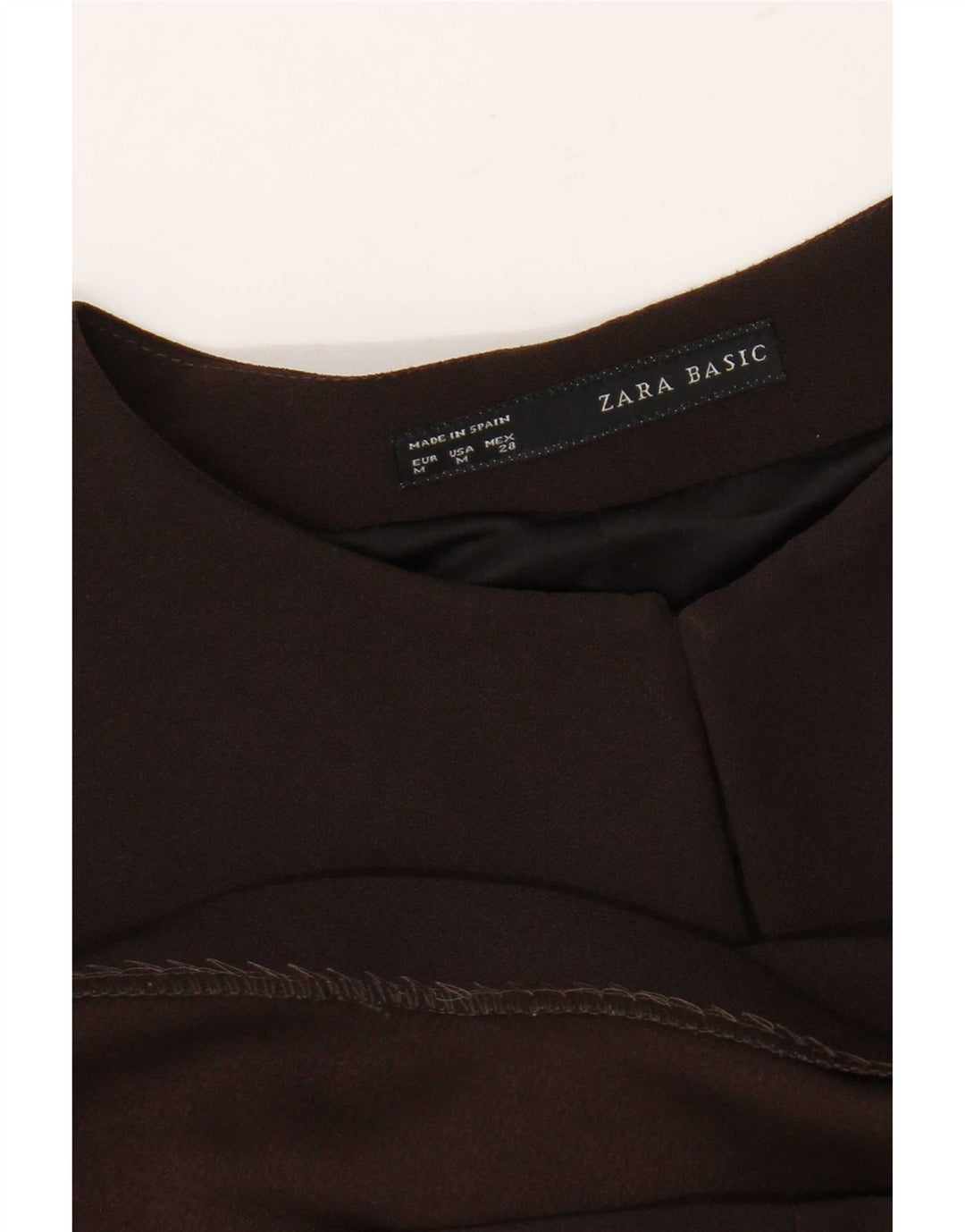 Zara Robe droite à manches longues pour femme UK 14 Noir moyen