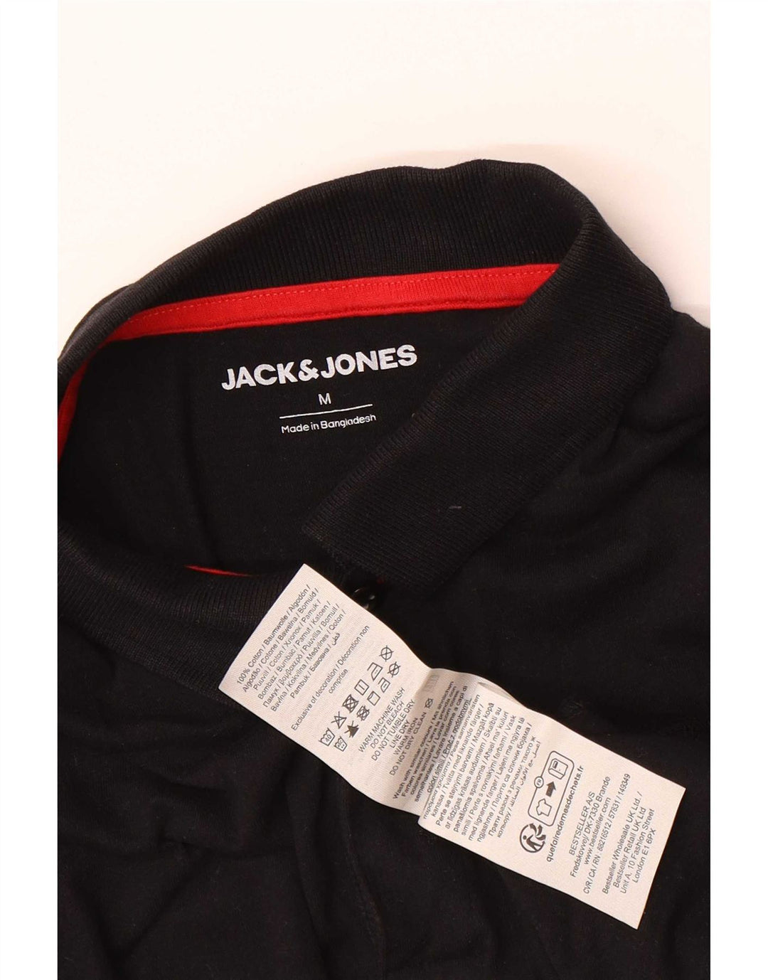 Jack & Jones Polo Homme Noir Moyen Coton