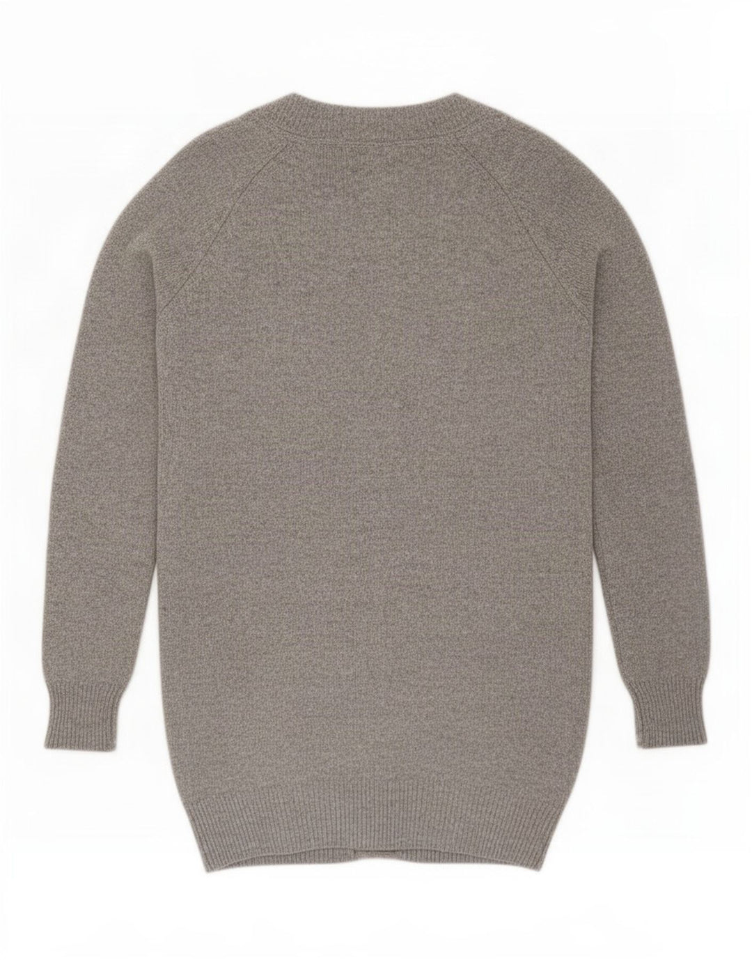 Massimo Dutti Pull Cardigan Femme UK 16 Grande Laine Grise