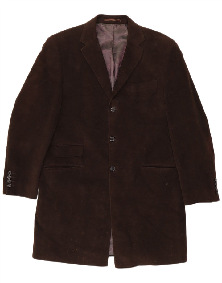 French Connection Manteau pour homme UK 40 Large Marron Coton