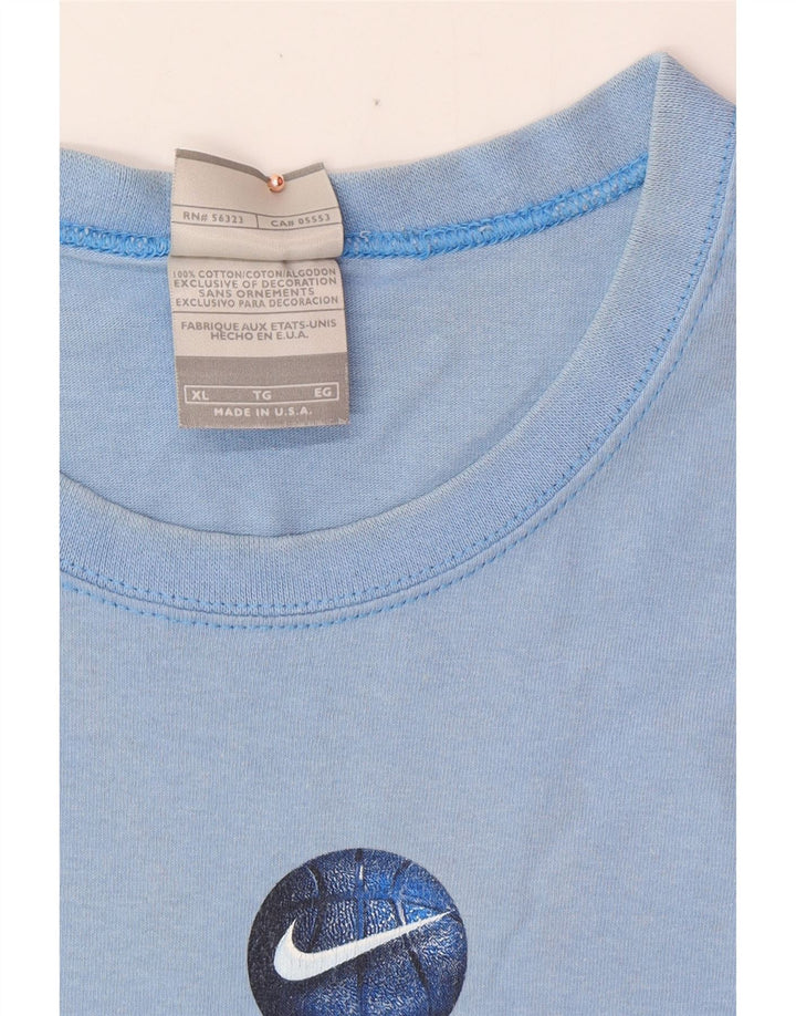 NIKE Débardeur graphique pour homme XL en coton bleu