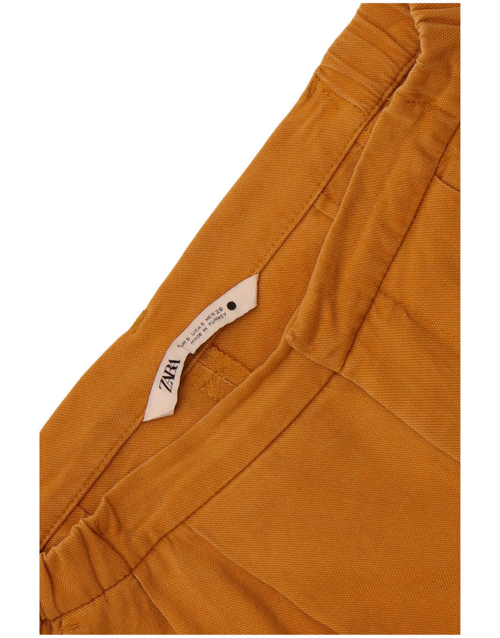 Zara Short Chino Plissé Femme Petit W26 Marron