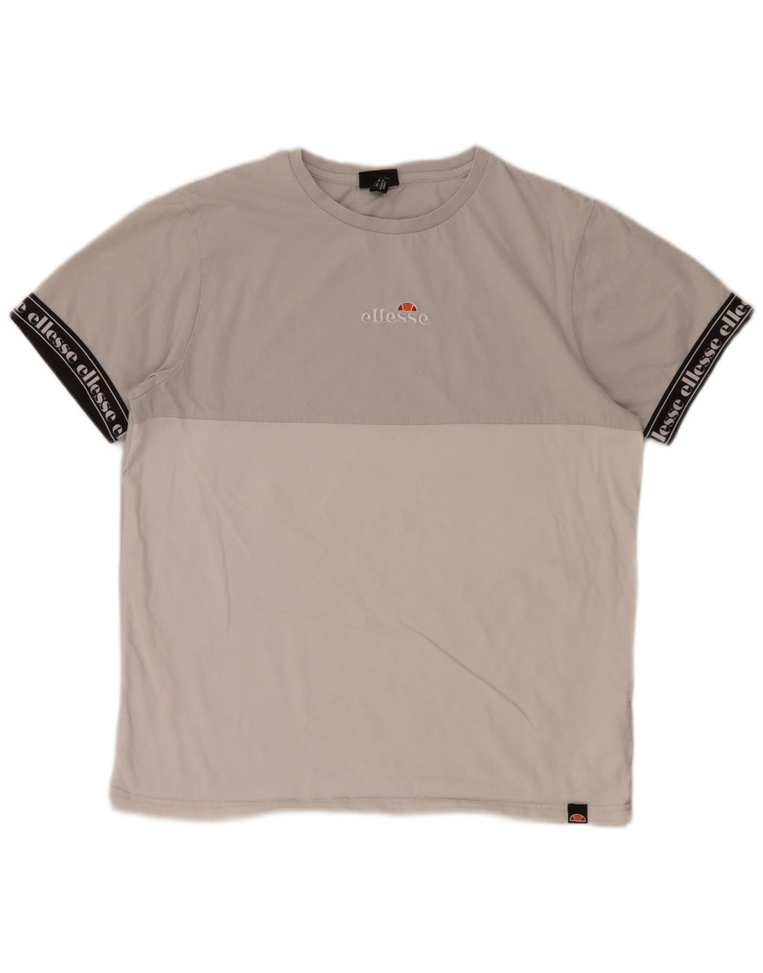 Ellesse T-Shirt Graphique Homme Gris Moyen Colourblock Coton