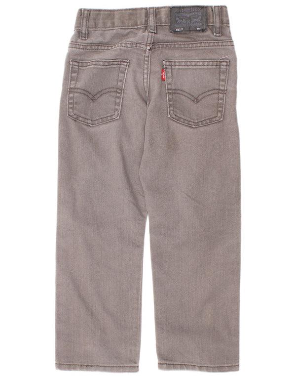 Levi's Garçons 511 Jean Slim Déchiré 4-5 Ans W22 L18 Gris Coton