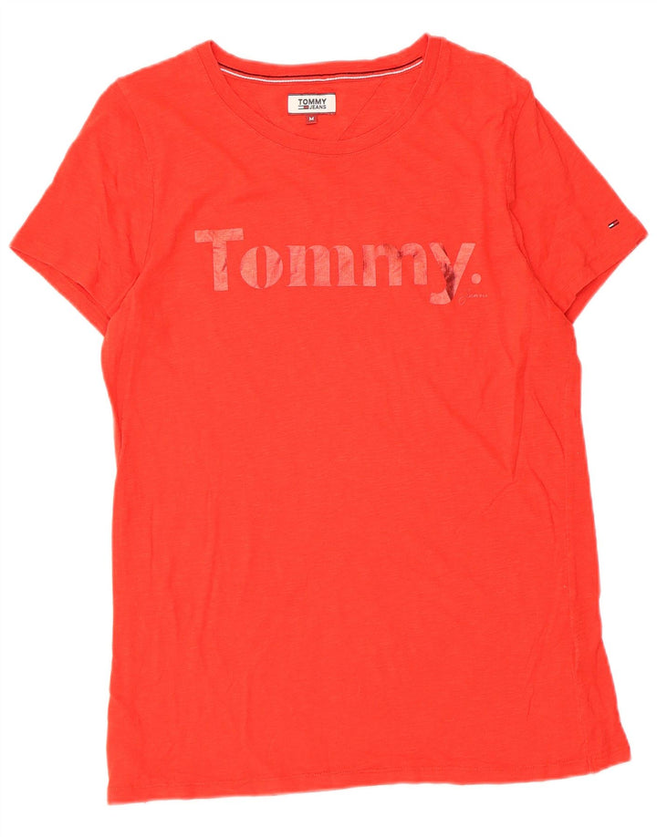 Tommy Hilfiger T-shirt graphique pour femme UK 12 Rouge moyen