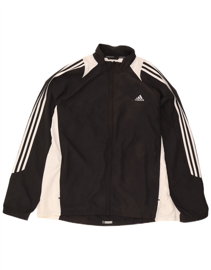 Adidas Veste de pluie Clima 365 pour homme UK 42 XL Noir Colorblock Polyester