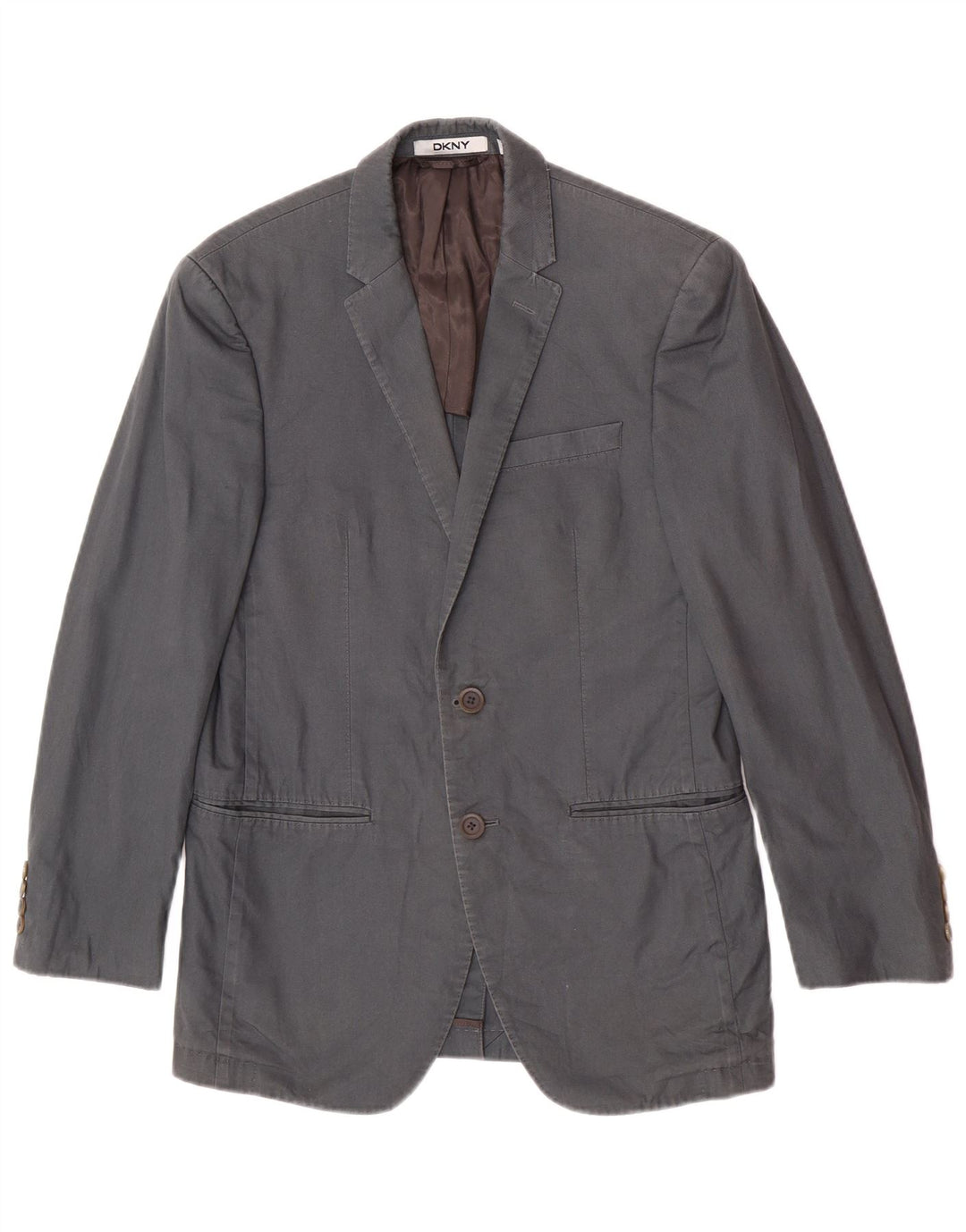 Dkny Veste Blazer 2 Boutons pour Homme UK 36 Petit Gris Coton