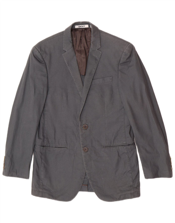Dkny Veste Blazer 2 Boutons pour Homme UK 36 Petit Gris Coton