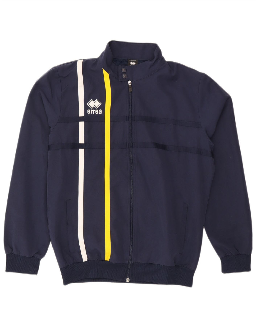 Errea Veste Bomber Homme UK 40 Large Bleu Marine Rayé Polyester