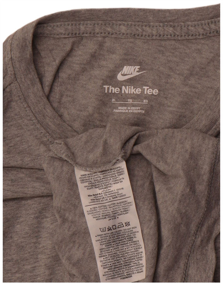 NIKE T-Shirt Homme Top XL Gris Coton