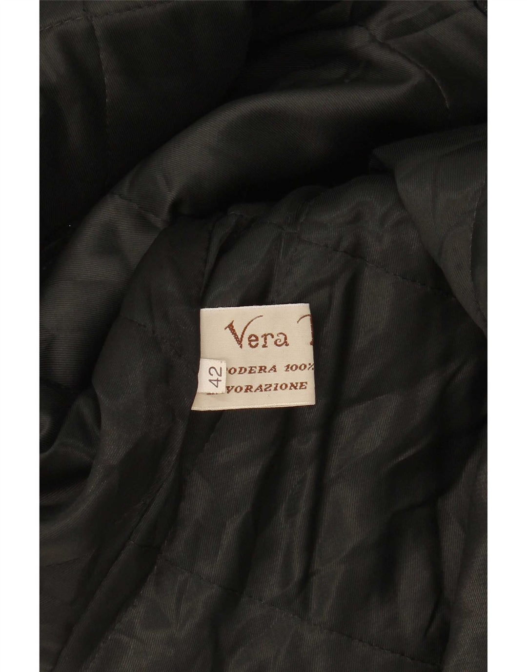 manteau en cuir surdimensionné vintage pour femmes IT 42 Noir moyen