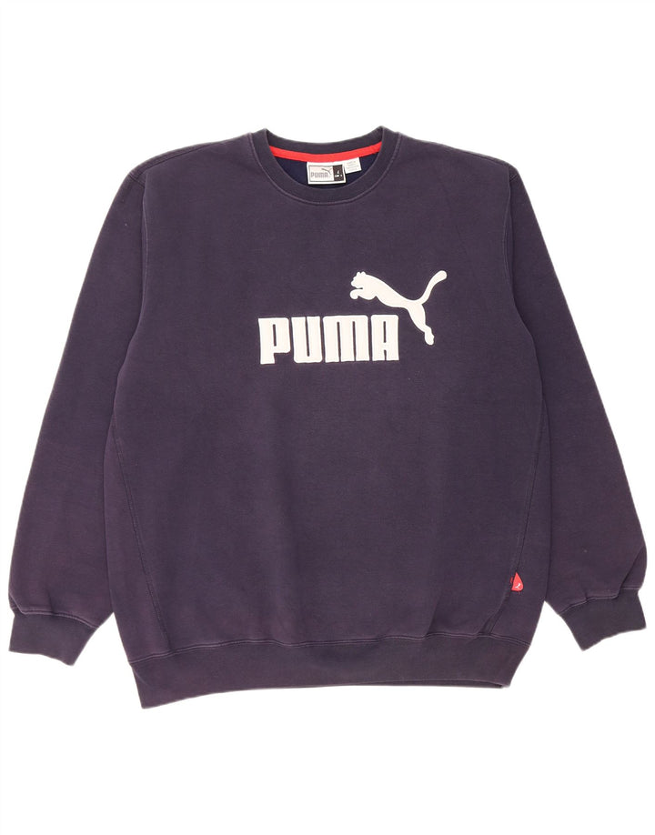 Puma Sweat-shirt graphique pour homme, grand, bleu marine