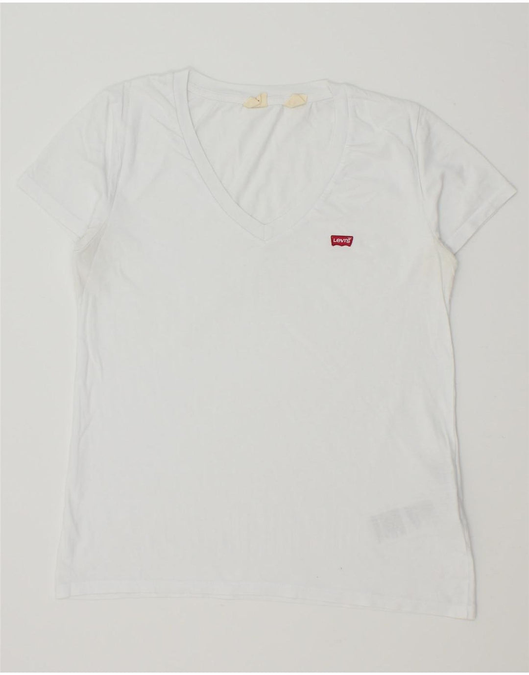 LEVI'S Womens T-Shirt Top UK 10 Small White Cotton Vintage Levi's and Second-Hand Levi's from Messina Hembry 