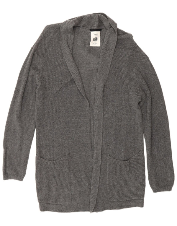 Zara Cardigan ouvert coupe ample pour fille 9-10 ans Gris Coton