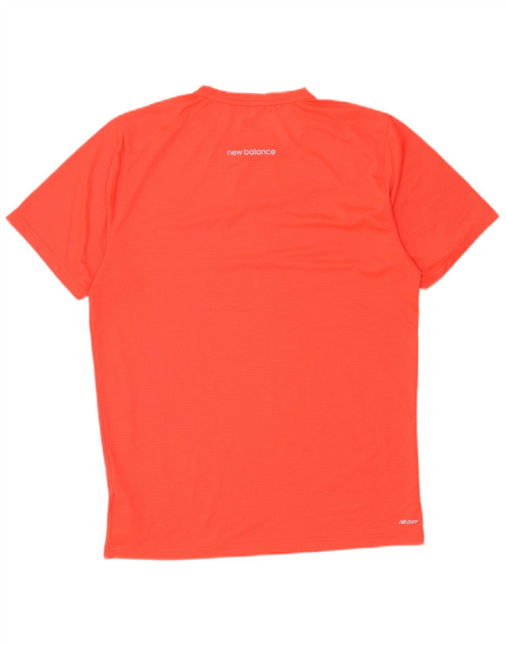 New Balance T-Shirt Homme Haut Orange Moyen Polyester