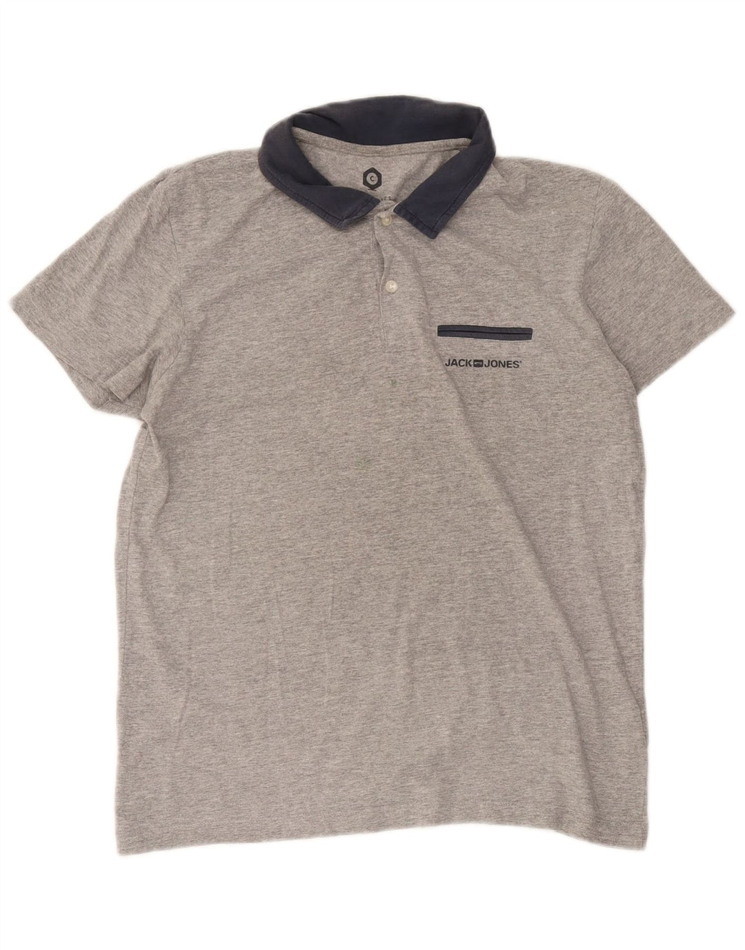 Jack & Jones Polo Homme Gris Moyen Colourblock Coton