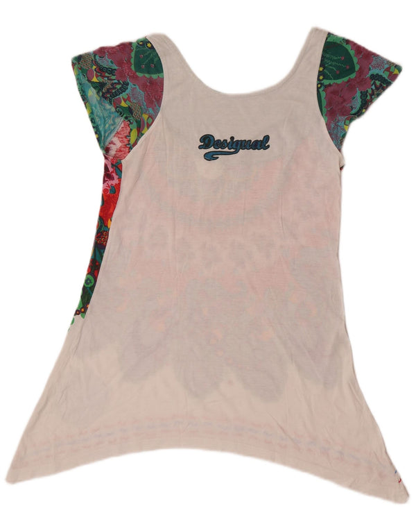 Desigual Tunique asymétrique pour femme UK 12 Medium Multicolore