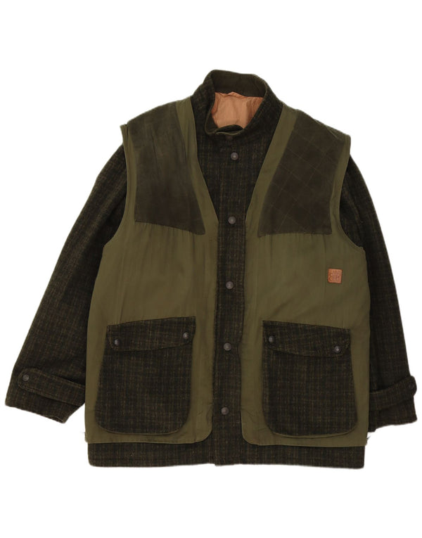 Belfe & Belfe Veste Utilitaire Homme IT 54 2XL Laine à Carreaux Vert