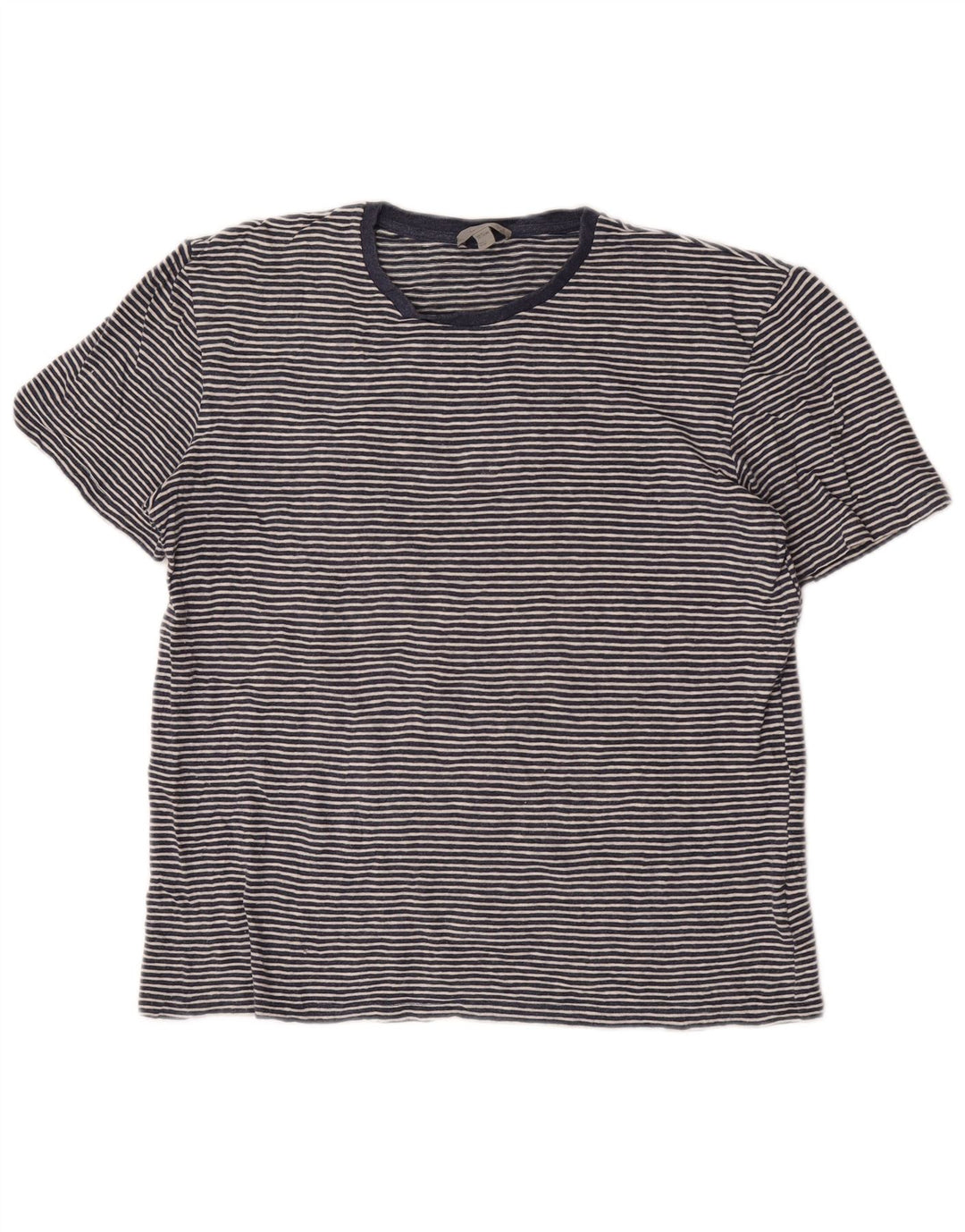 Cos T-Shirt Homme Bleu Moyen Rayé Coton