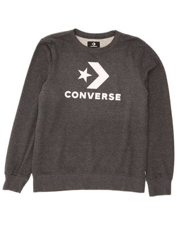 Converse Sweat-shirt graphique pour garçon 13-14 ans XL Gris chiné Coton