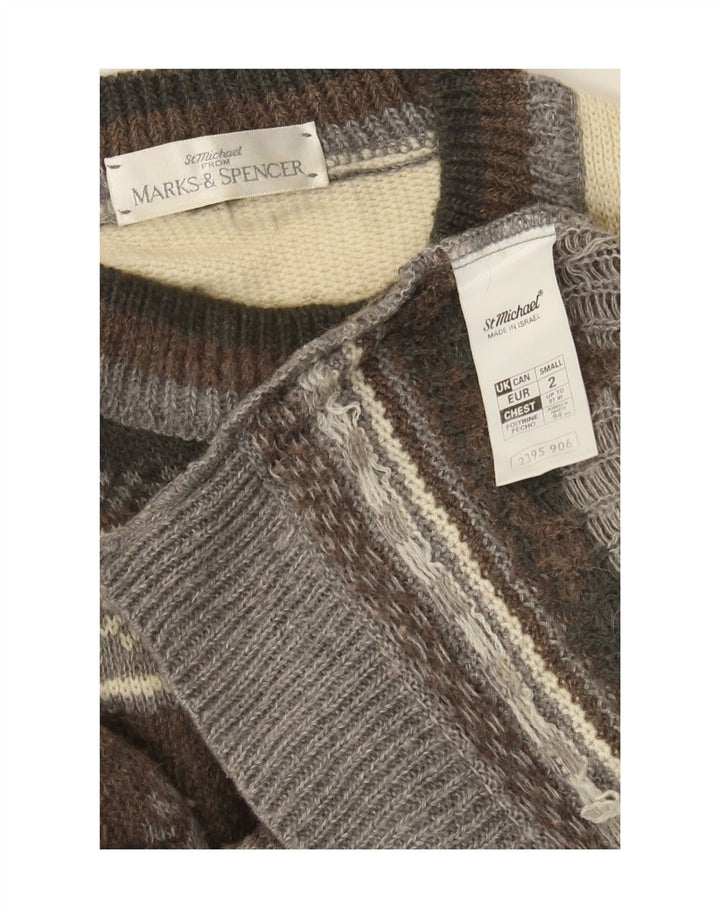 Marks & Spencer Pull à col rond St. Michael pour homme Marron Taille S