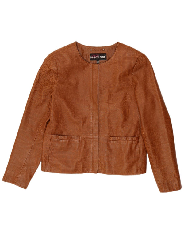 Giorgio Mobiani Veste Femme UK 12 Marron Moyen Imprimé Animal