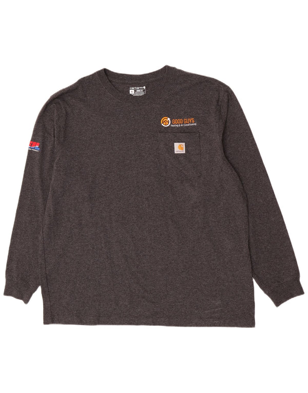 Carhartt Haut graphique coupe ample à manches longues XL en coton gris pour homme