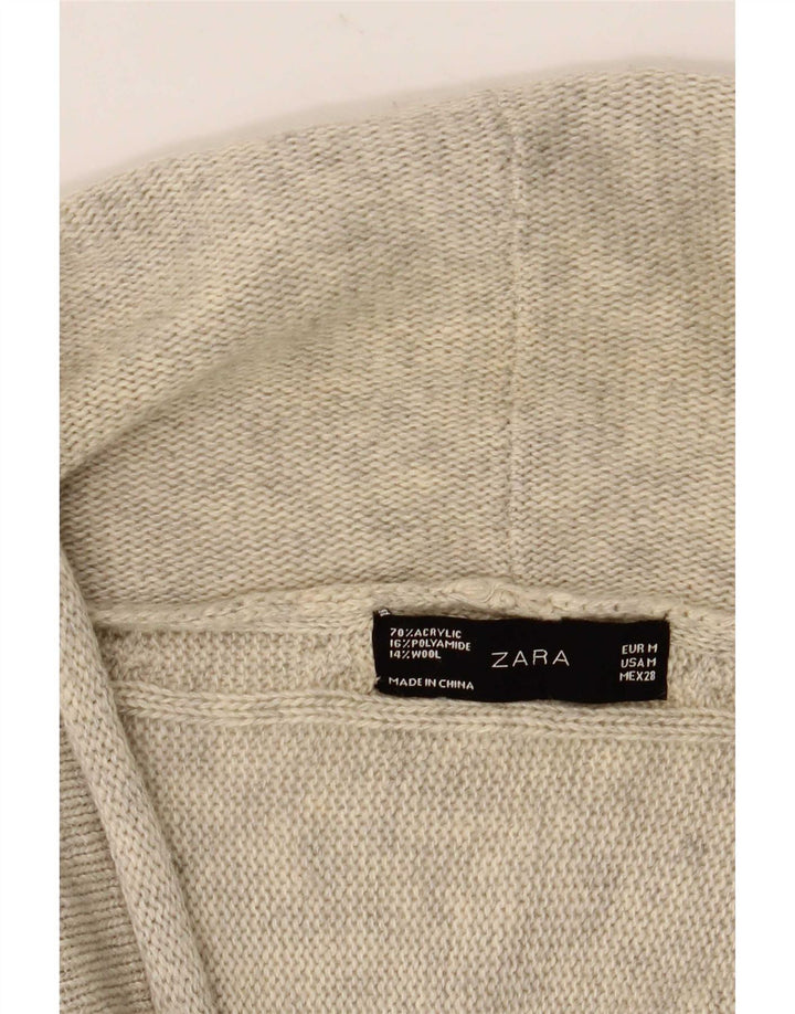 Zara Bolero Jumper UK 12 Femme Gris Moyen Moucheté
