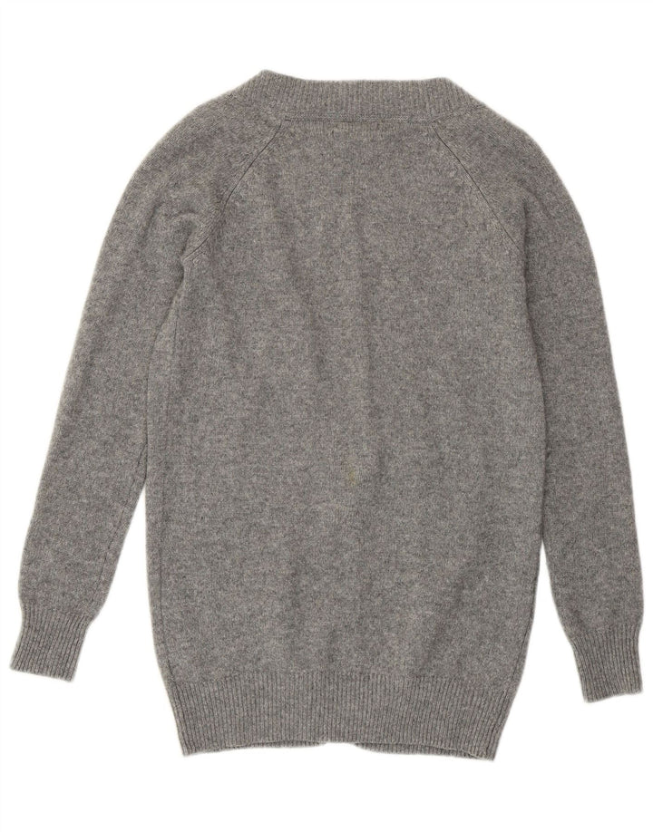 MASSIMO DUTTI Womens Cardigan Sweater UK 8 Small Grey Wool