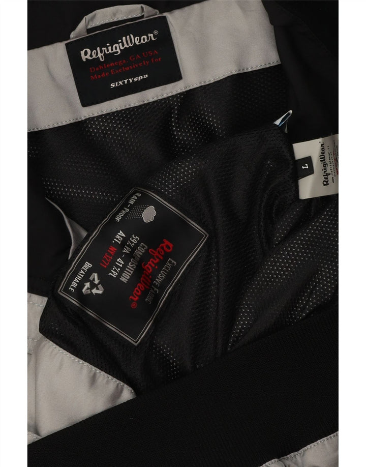 Refrigiwear Veste de pluie bomber pour homme UK 40 Large Gris Polyester