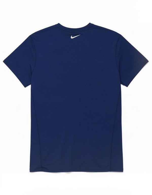 Nike Hommes Dri Fit T-Shirt Haut Petit Bleu Marine Polyester