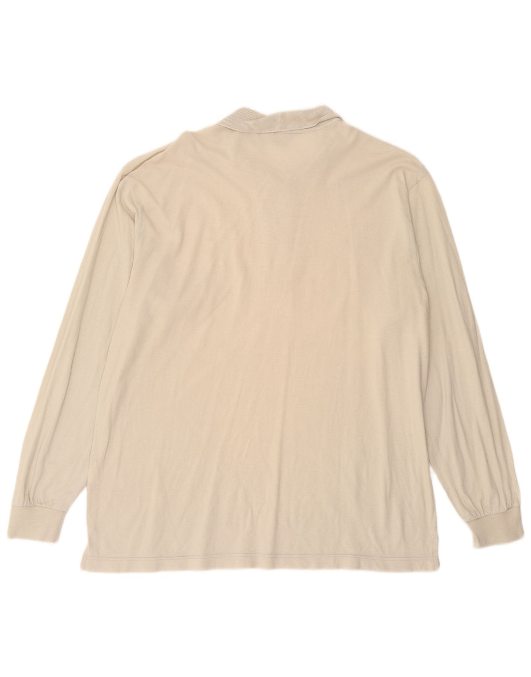 SERGIO TACCHINI Polo à manches longues pour homme IT 52 Large en coton blanc cassé