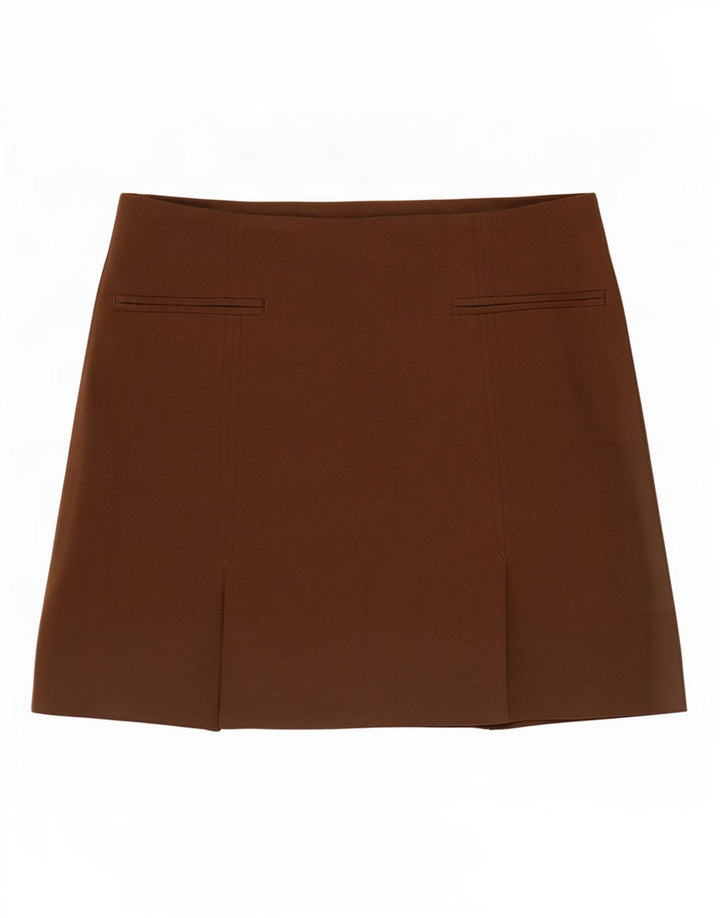 Zara Femme Mini Jupe Petit W26 Marron