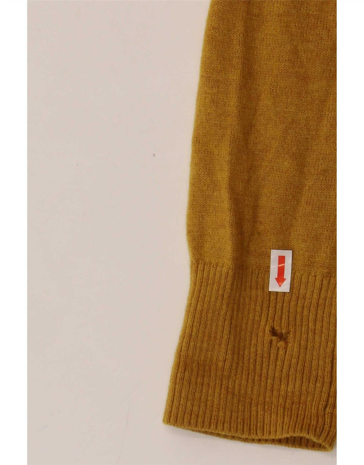 Fat Face Cardigan pour femme en laine jaune moyen UK 12