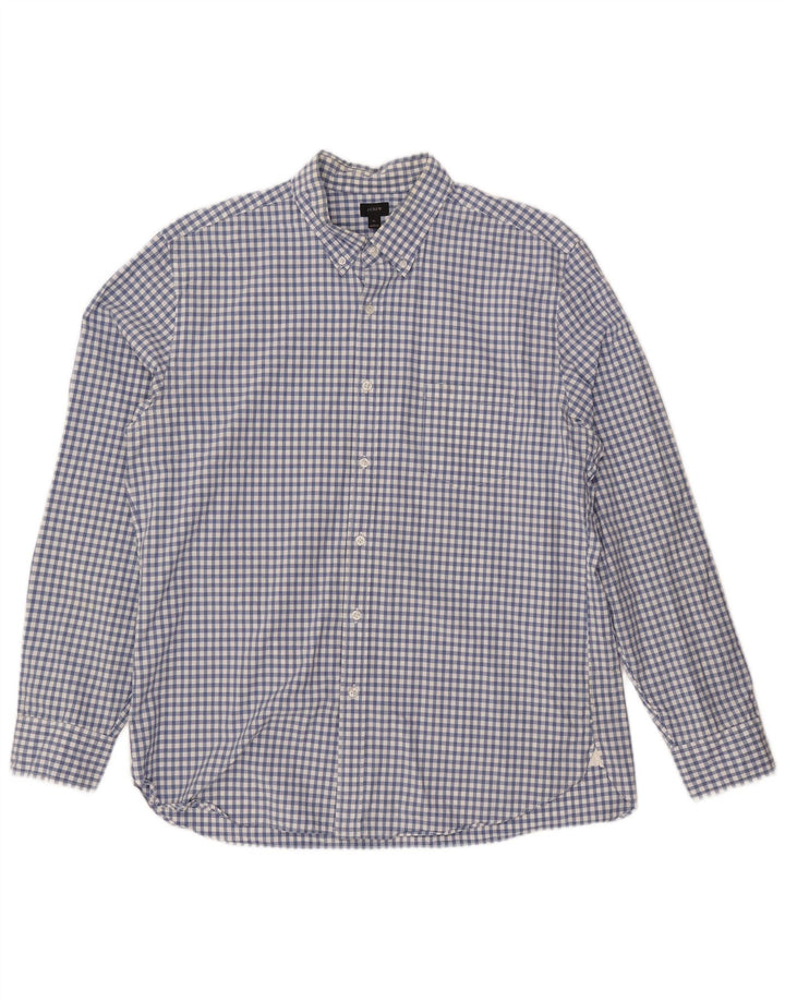 J. CREW Chemise Homme XL Bleu Carreaux Coton