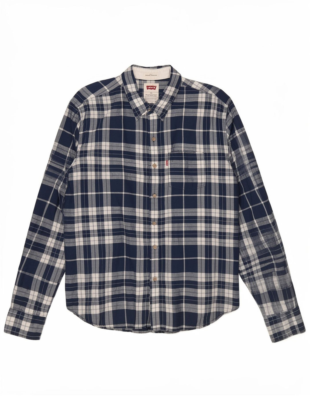 Levi's Chemise Homme 2XL Bleu Carreaux Lin