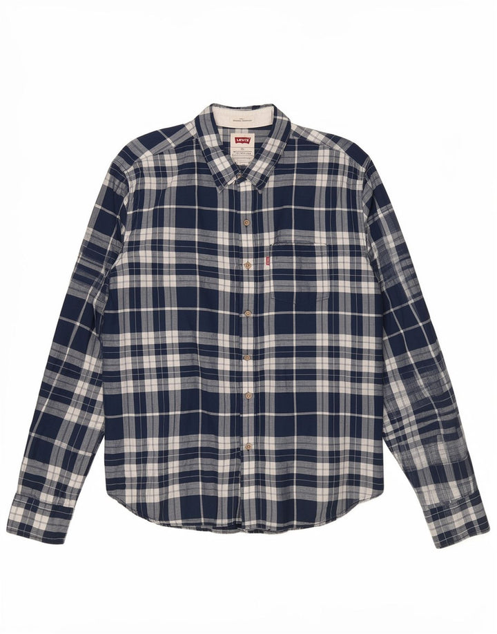 Levi's Chemise Homme 2XL Bleu Carreaux Lin