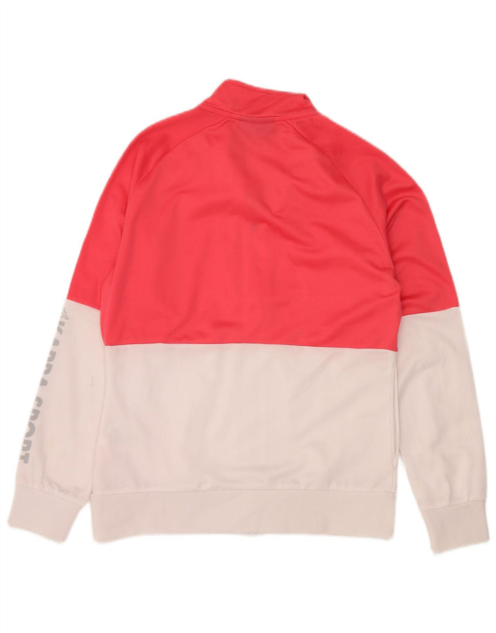 Kappa Veste de survêtement graphique pour femme UK 16 Large Rouge Colourblock