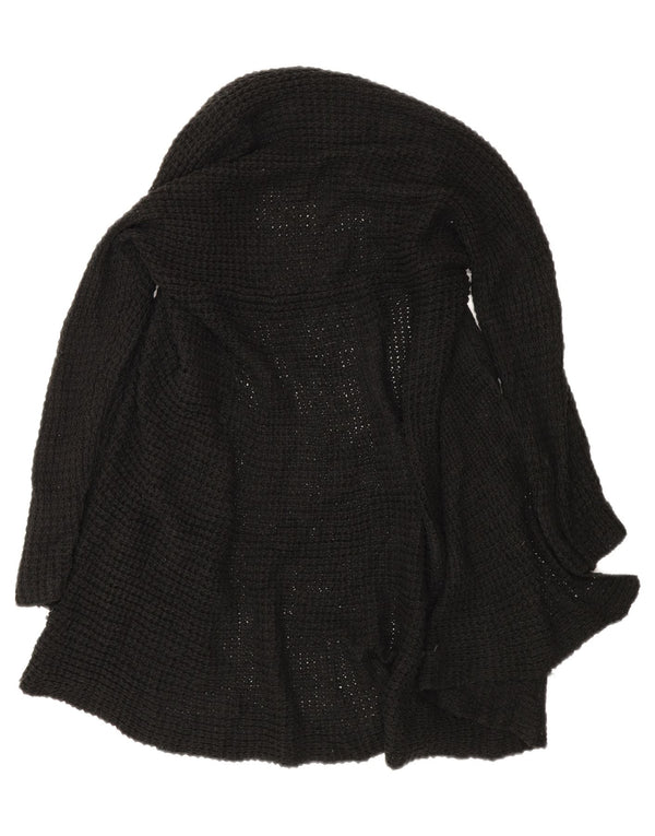 Zara Womens Open Cardigan Sweater UK 12 Medium Black