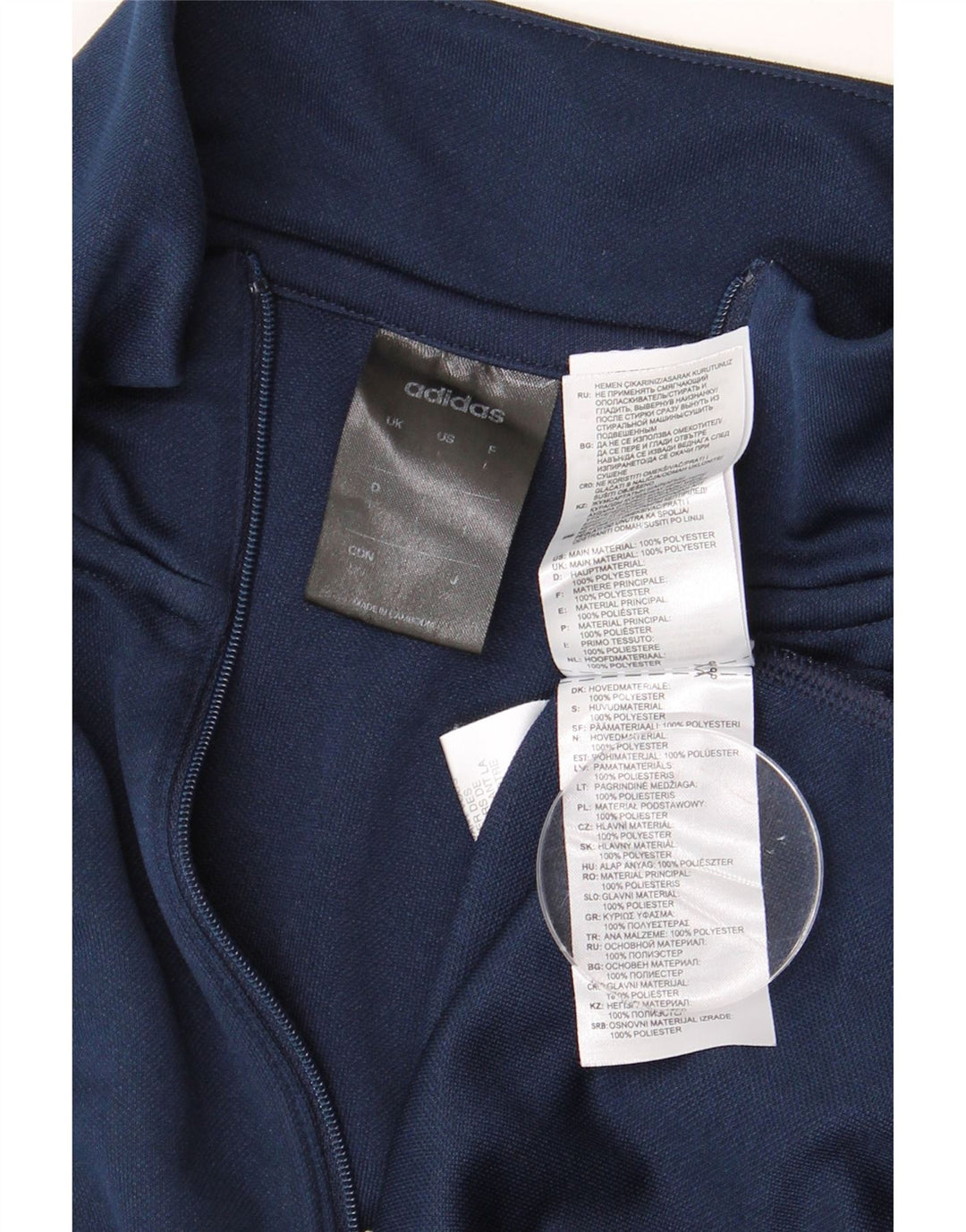 Adidas Hommes Climalite Pull Survêtement Haut Grand Bleu Marine Polyester