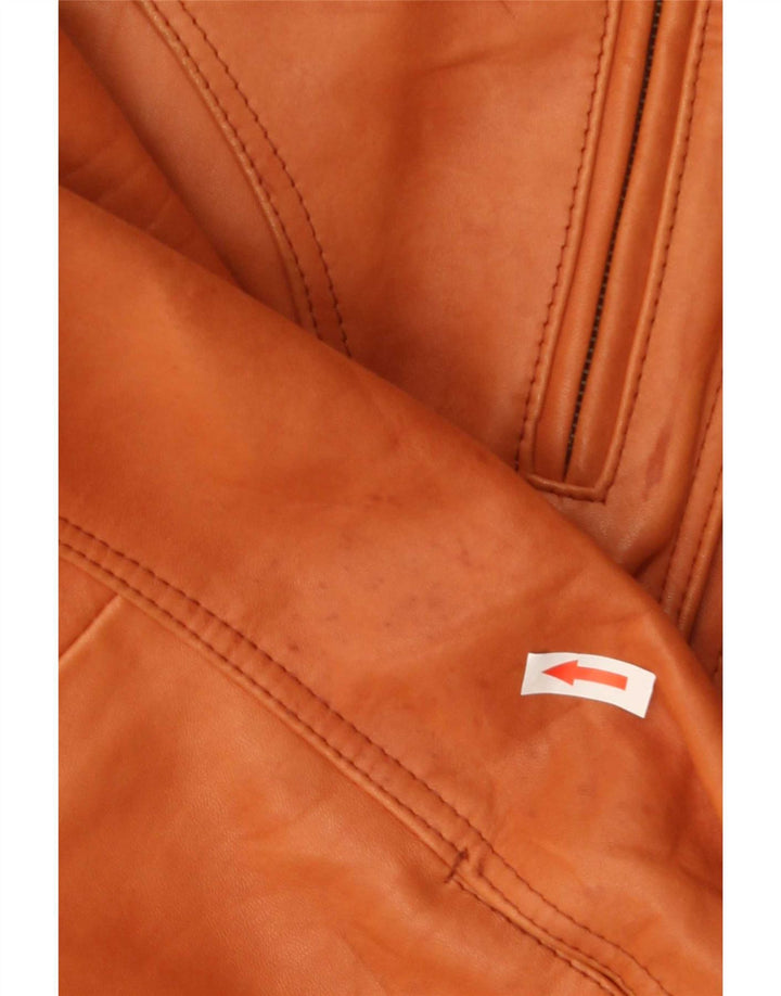 veste en cuir homme vintage IT 50 Grand Marron