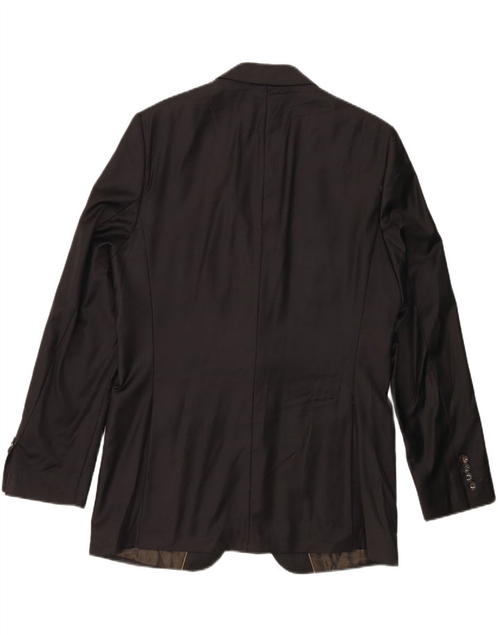 Zara Mens Classics 2 Bouton Blazer Veste EU 50 Laine Noir Moyen